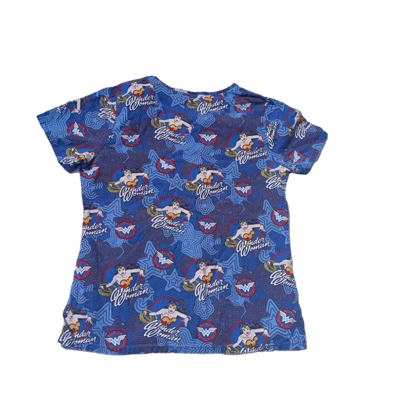 Wonder woman blue scrub top size small - Picture 8 of 10